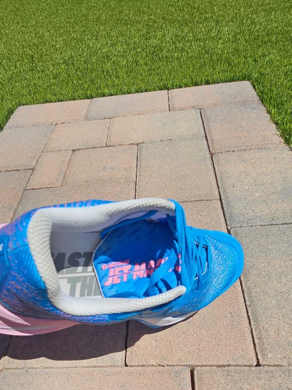 Babolat Jet Mach 3 All Court Women's Tennis/Pickleball Shoes Size 8 - Blue/Pink - Picture 5 of 10